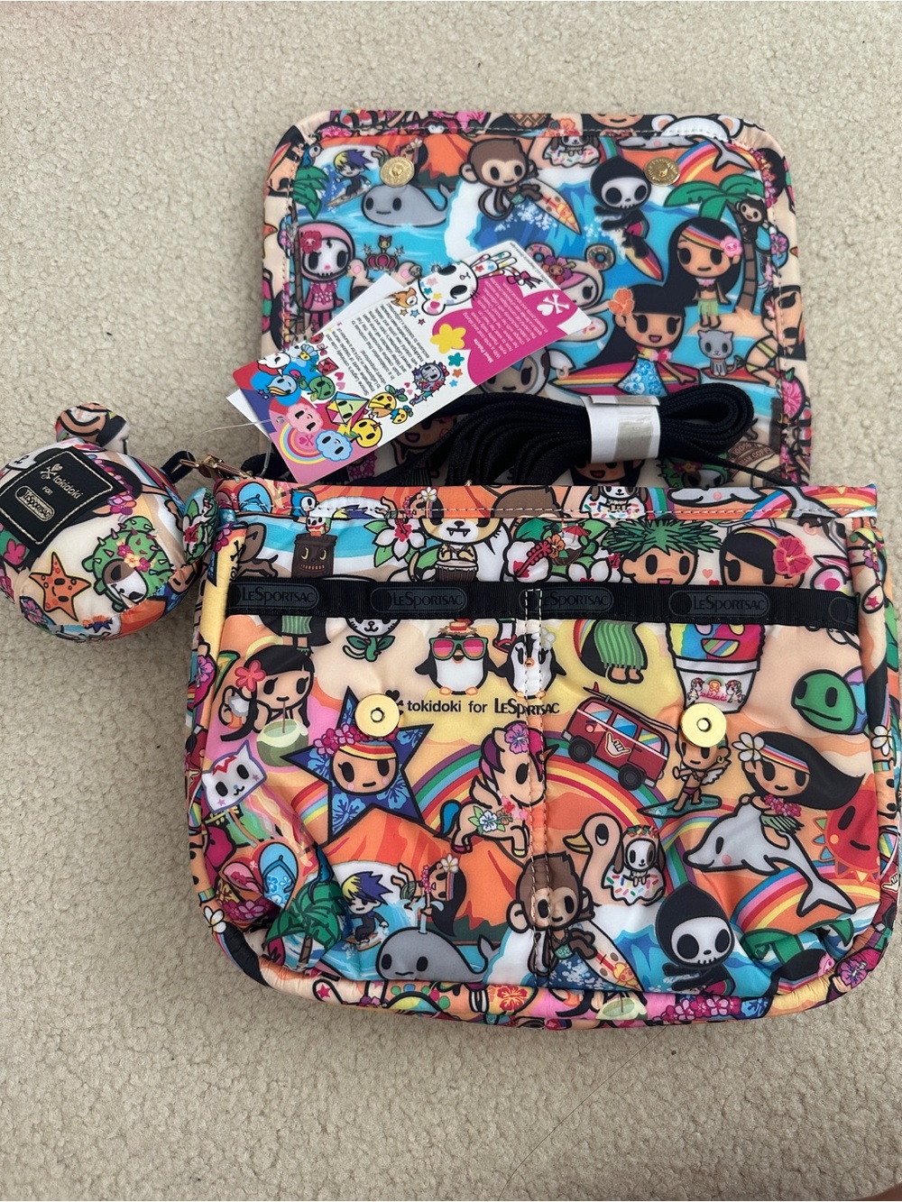 LeSportsac x tokidoki Multicolor Character Crossbody Bag